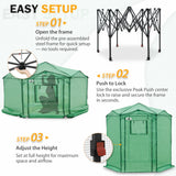 6.6x6.6 ft/ 8.5x8.5 ft Hexagon Pop up Greenhouse - Eagle Peak