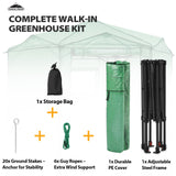 6.6x6.6 ft/ 8.5x8.5 ft Hexagon Pop up Greenhouse - Eagle Peak