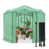 6.6x6.6 ft/ 8.5x8.5 ft Hexagon Pop up Greenhouse - Eagle Peak