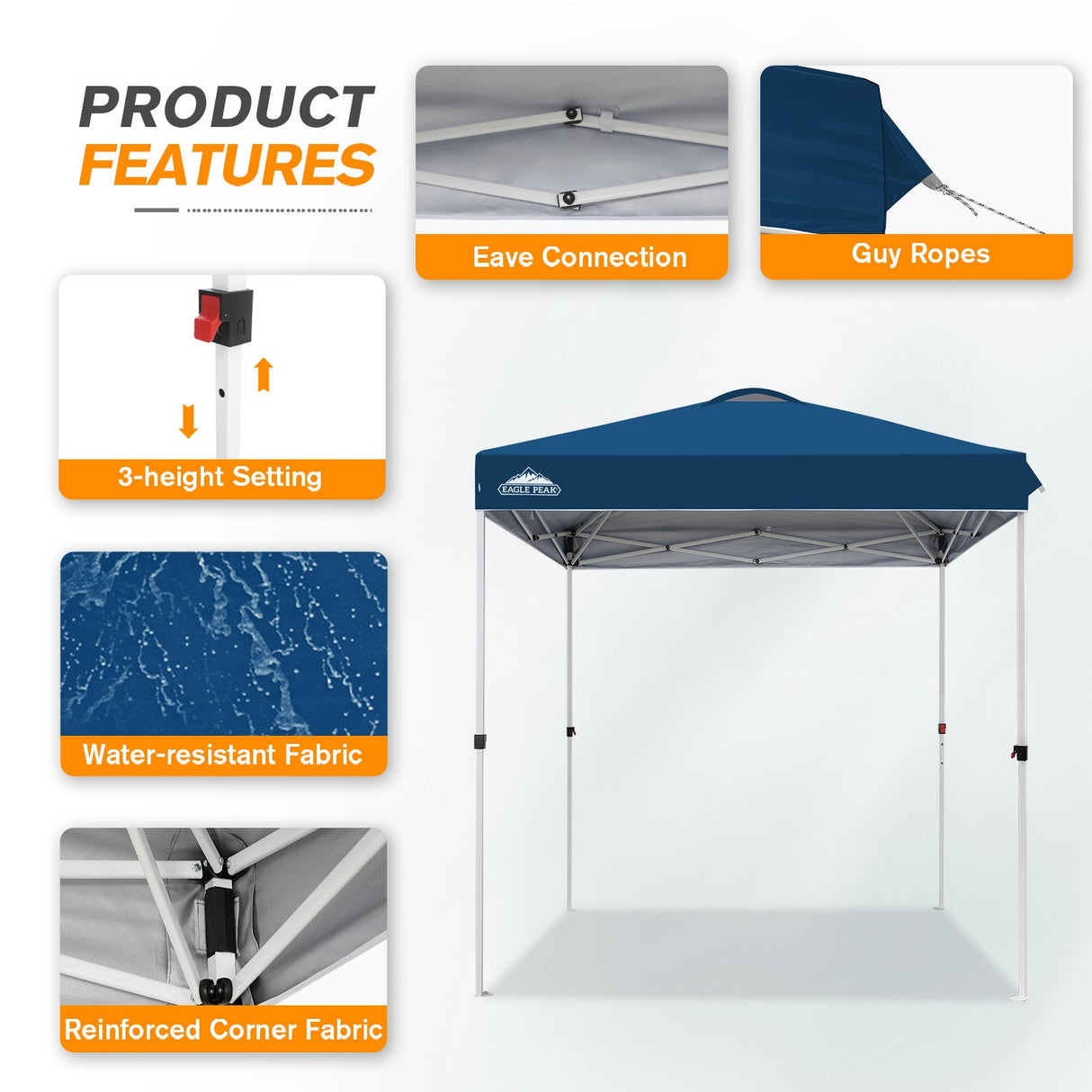 6.6x6.6 Pop Up Canopy Tent - Eagle Peak Custom Canopy Tent