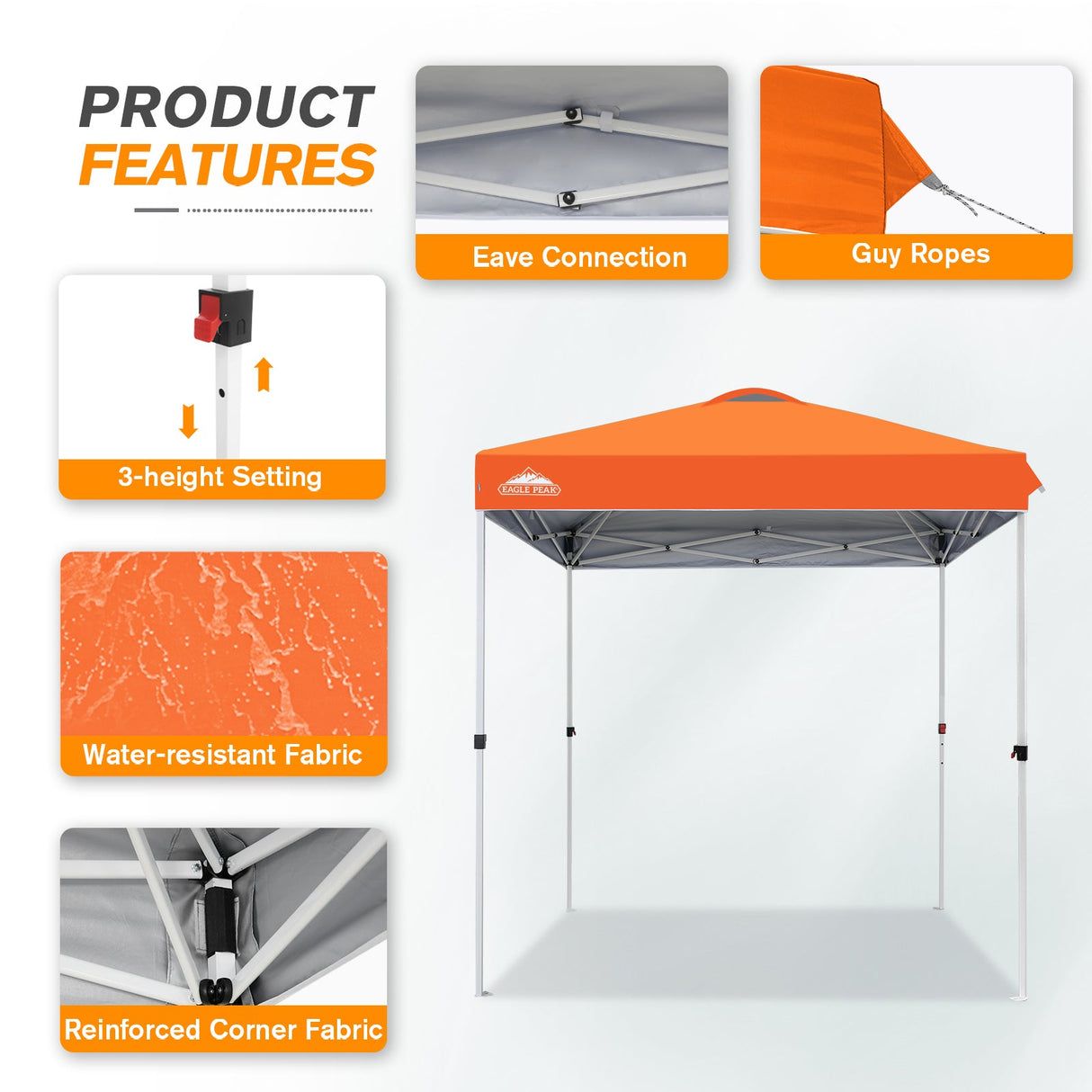 6.6x6.6 Pop Up Canopy Tent - Eagle Peak Custom Canopy Tent