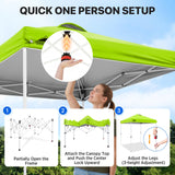 6.6x6.6 Pop Up Canopy Tent Easy Up Canopy Outdoor - Eagle Peak®