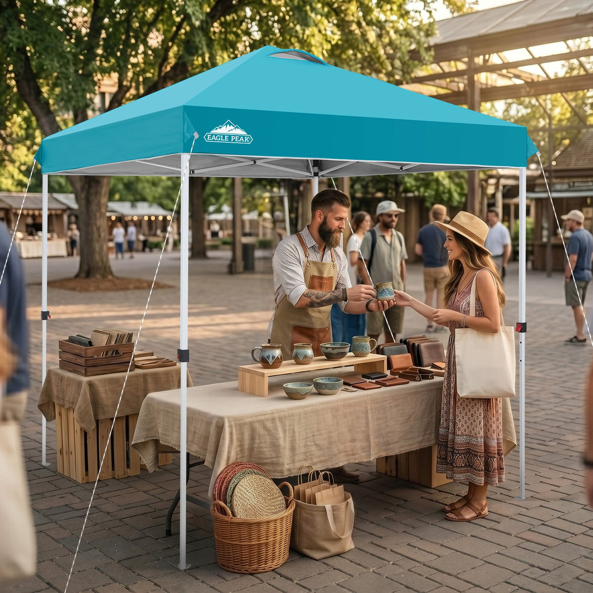 6.6x6.6 Pop Up Canopy Tent Easy Up Canopy Outdoor - Eagle Peak®