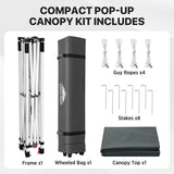 6.6x6.6 Pop Up Canopy Tent Easy Up Canopy Outdoor - Eagle Peak®