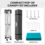 6.6x6.6 Pop Up Canopy Tent Easy Up Canopy Outdoor - Eagle Peak®
