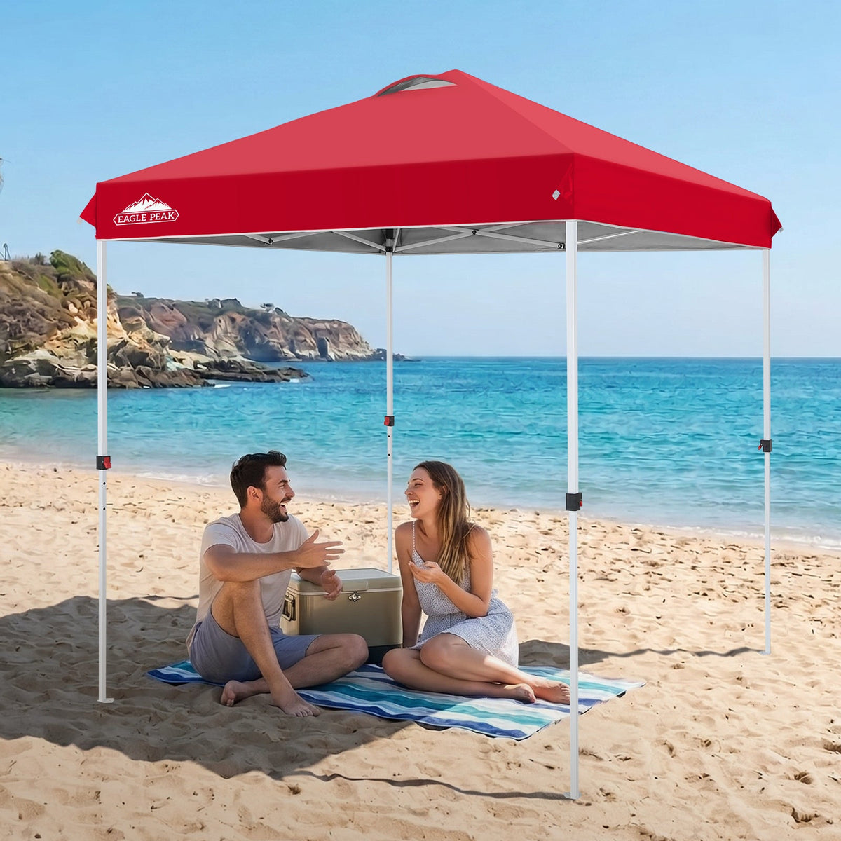 6.6x6.6 Pop Up Canopy Tent Easy Up Canopy Outdoor - Eagle Peak®