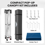6.6x6.6 Pop Up Canopy Tent Easy Up Canopy Outdoor - Eagle Peak®