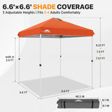 6.6x6.6 Pop Up Canopy Tent Easy Up Canopy Outdoor - Eagle Peak®