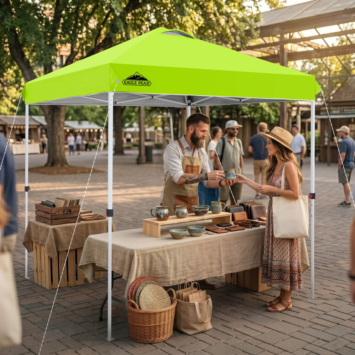 6.6x6.6 Pop Up Canopy Tent Easy Up Canopy Outdoor - Eagle Peak®
