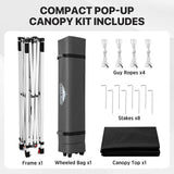 6.6x6.6 Pop Up Canopy Tent Easy Up Canopy Outdoor - Eagle Peak®