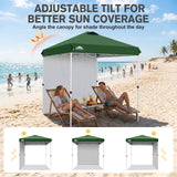 6.6x6.6 Pop Up Canopy Tent with 1 Sidewall - Eagle Peak®