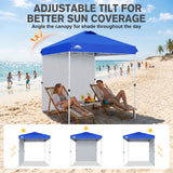 6.6x6.6 Pop Up Canopy Tent with 1 Sidewall - Eagle Peak®