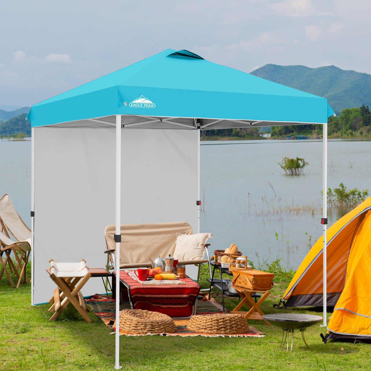 6.6x6.6 Pop Up Canopy Tent with Sidewall - Eagle Peak Custom Canopy Tent