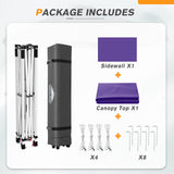 6.6x6.6 Pop Up Canopy Tent with Sidewall - Eagle Peak Custom Canopy Tent