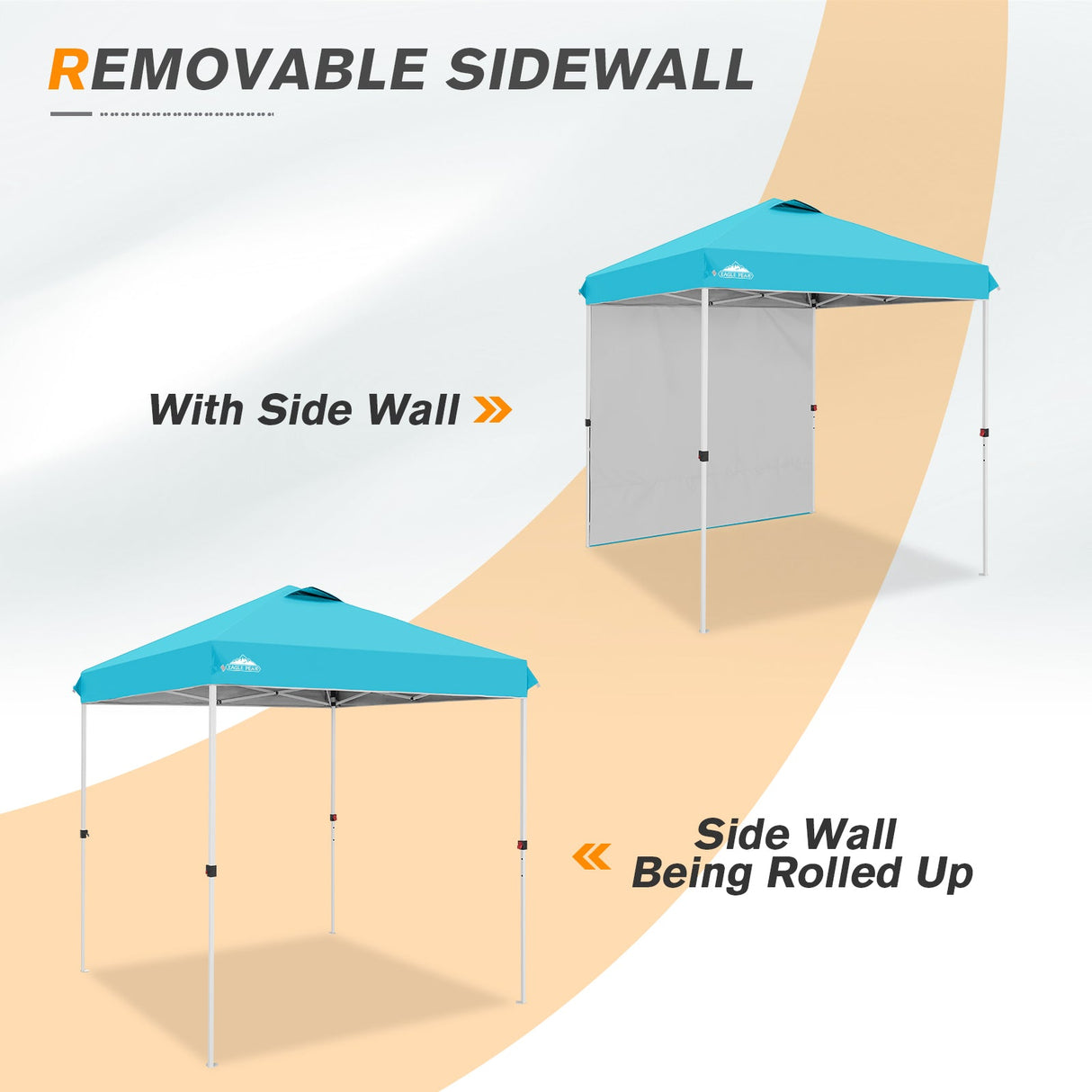 6.6x6.6 Pop Up Canopy Tent with Sidewall - Eagle Peak Custom Canopy Tent
