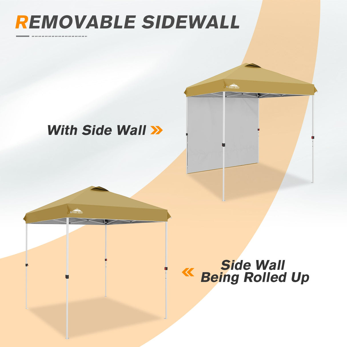 6.6x6.6 Pop Up Canopy Tent with Sidewall - Eagle Peak Custom Canopy Tent