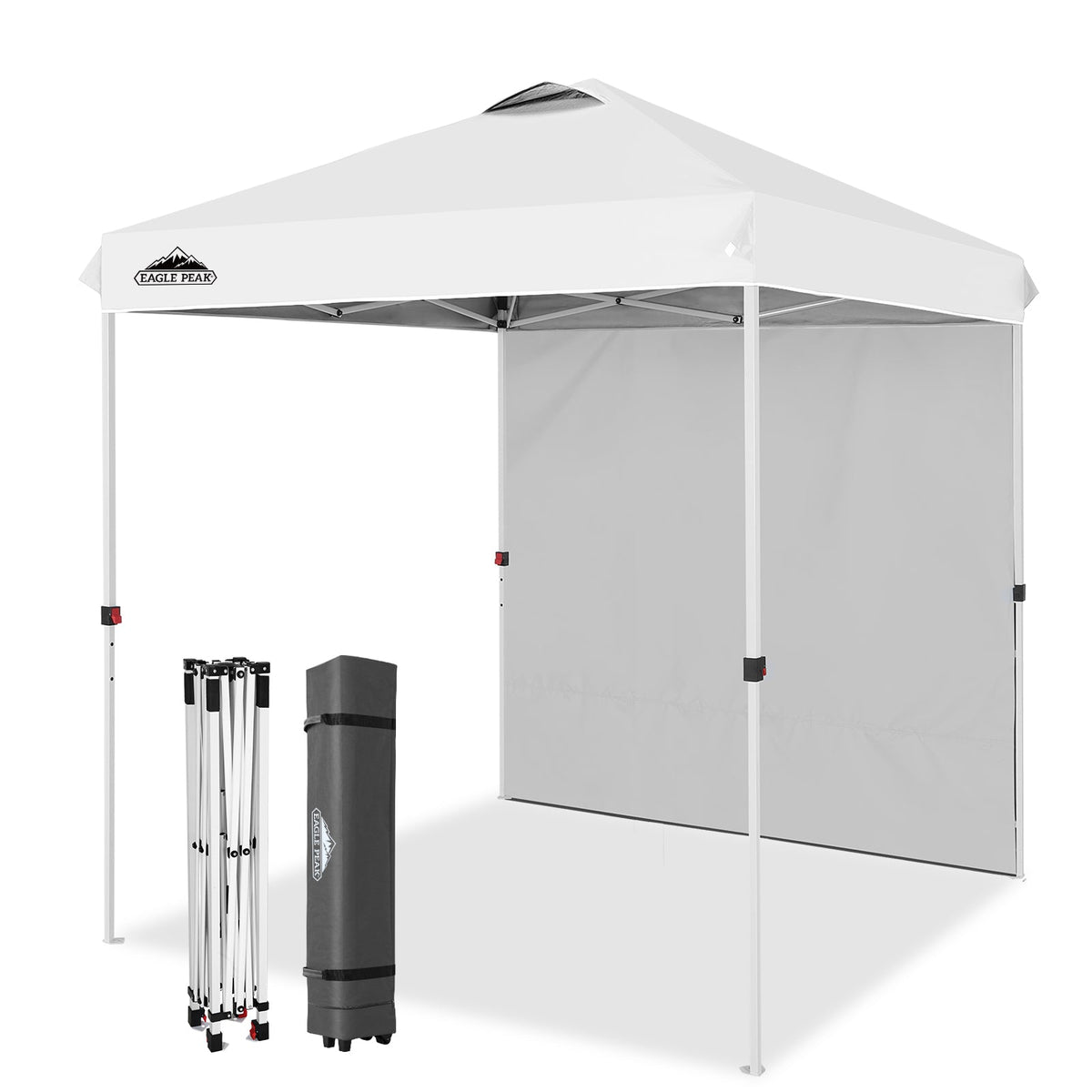 6.6x6.6 Pop Up Canopy Tent with 1 Sidewall – Eagle Peak®