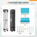 6.6x6.6 Pop Up Canopy Tent with Sidewall - Eagle Peak Custom Canopy Tent