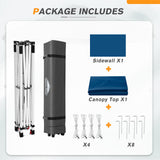 6.6x6.6 Pop Up Canopy Tent with Sidewall - Eagle Peak Custom Canopy Tent