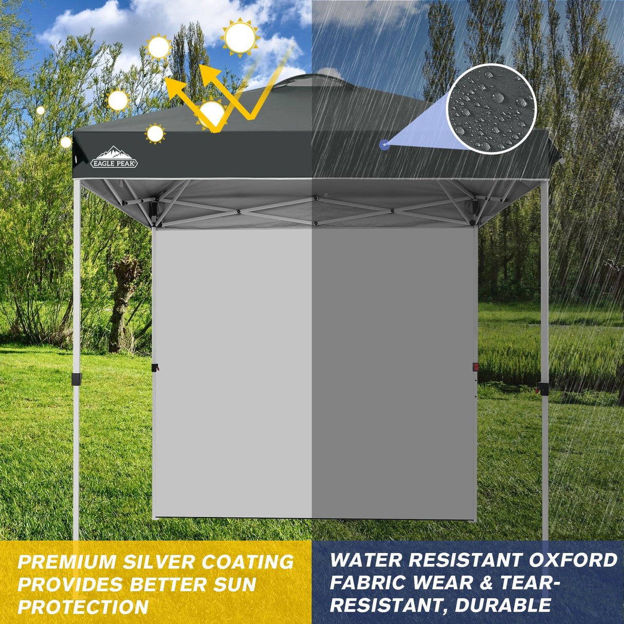 6.6x6.6 Pop Up Canopy Tent with Sidewall - Eagle Peak Custom Canopy Tent