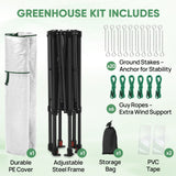 6.6x6.6/8.5x8.5 Easy Setup Pop Up Greenhouse, Hexagon - Eagle Peak®