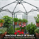 6.6x6.6/8.5x8.5 Easy Setup Pop Up Greenhouse, Hexagon - Eagle Peak®