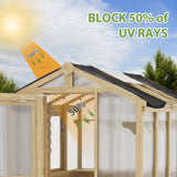 6.7x6x7.7 ft / 6.7x7.8x7.7 ft/ 6.7x9.7x7.7 ft Wood Greenhouse - Eagle Peak Custom Canopy Tent