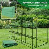 9.9x4.9x7.1 Outdoor Lean to Walk-in Greenhouse with Shelf