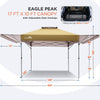 EAGLE PEAK 17x10 Pop up Gazebo Canopy Tent Outdoor Instant Canopy Shelter with Adjustable Dual Half Awnings