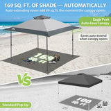 13x13 Straight Leg Pop Up Canopy Tent with 169 sqft of Shade