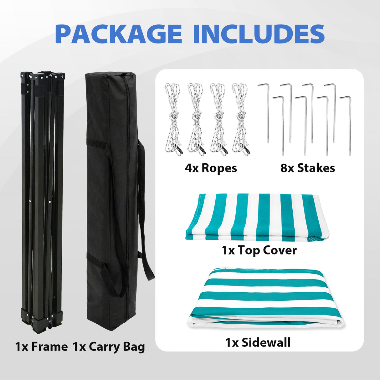 Flat Top 4x4 Pop-up Canopy Changing Room