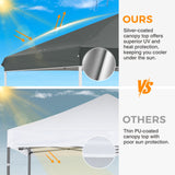 Easy Setup Straight Leg 10x10 Pop Up Canopy Tent w/ 100 sqft of Shade