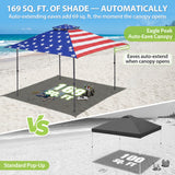 13x13 Straight Leg Pop Up Canopy Tent with 169 sqft of Shade