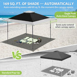 13x13 Straight Leg Pop Up Canopy Tent with 169 sqft of Shade