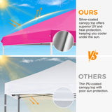 Easy Setup Straight Leg 10x10 Pop Up Canopy Tent w/ 100 sqft of Shade
