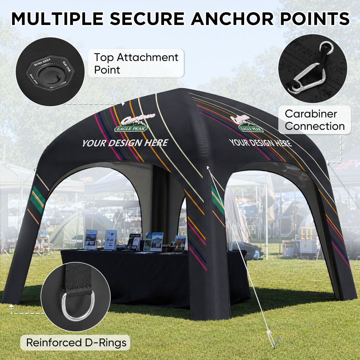 Custom Inflatable Event Tent with Logo, Square Tent