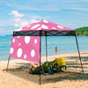 Eagle Peak SHADE GRAPHiX Day 8x8 Tripper Pop Up Canopy Tent with Digital Printed Pink Mushroom Top
