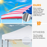 Easy Setup Straight Leg 10x10 Pop Up Canopy Tent w/ 100 sqft of Shade