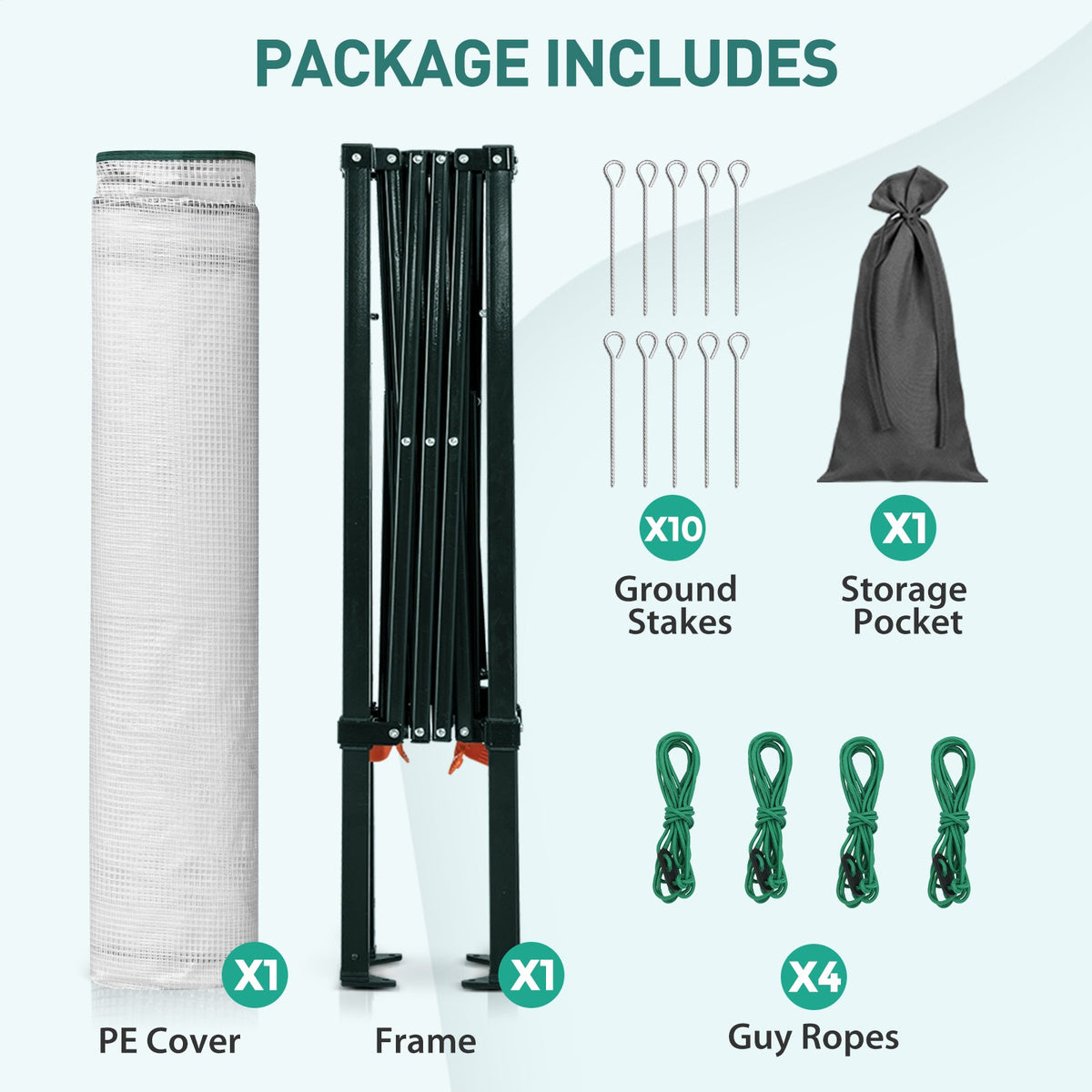 6x4 Easy Setup Small Pop Up Greenhouse - Eagle Peak®