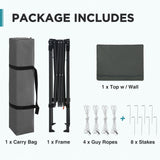 6x4 ft Instant Pop Up Canopy with Adjustable Sun Wall - Eagle Peak®