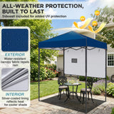 6x4 ft Instant Pop Up Canopy with Adjustable Sun Wall - Eagle Peak®
