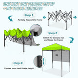 6x4 ft Instant Pop Up Canopy with Adjustable Sun Wall - Eagle Peak Custom Canopy Tent