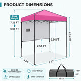 6x4 ft Instant Pop Up Canopy with Adjustable Sun Wall - Eagle Peak®