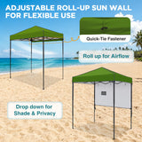 6x4 ft Instant Pop Up Canopy with Adjustable Sun Wall - Eagle Peak®