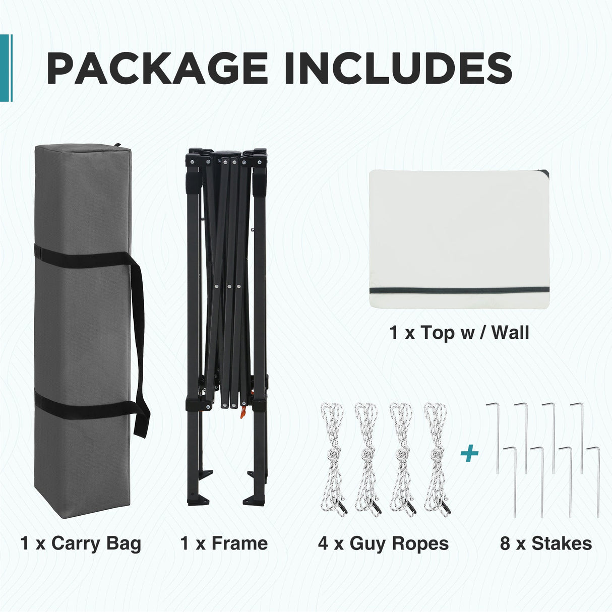 6x4 ft Instant Pop Up Canopy with Adjustable Sun Wall - Eagle Peak®