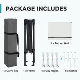 6x4 ft Instant Pop Up Canopy with Adjustable Sun Wall - Eagle Peak®