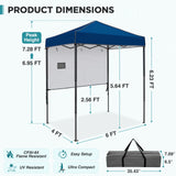 6x4 ft Instant Pop Up Canopy with Adjustable Sun Wall - Eagle Peak®