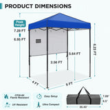 6x4 ft Instant Pop Up Canopy with Adjustable Sun Wall - Eagle Peak®