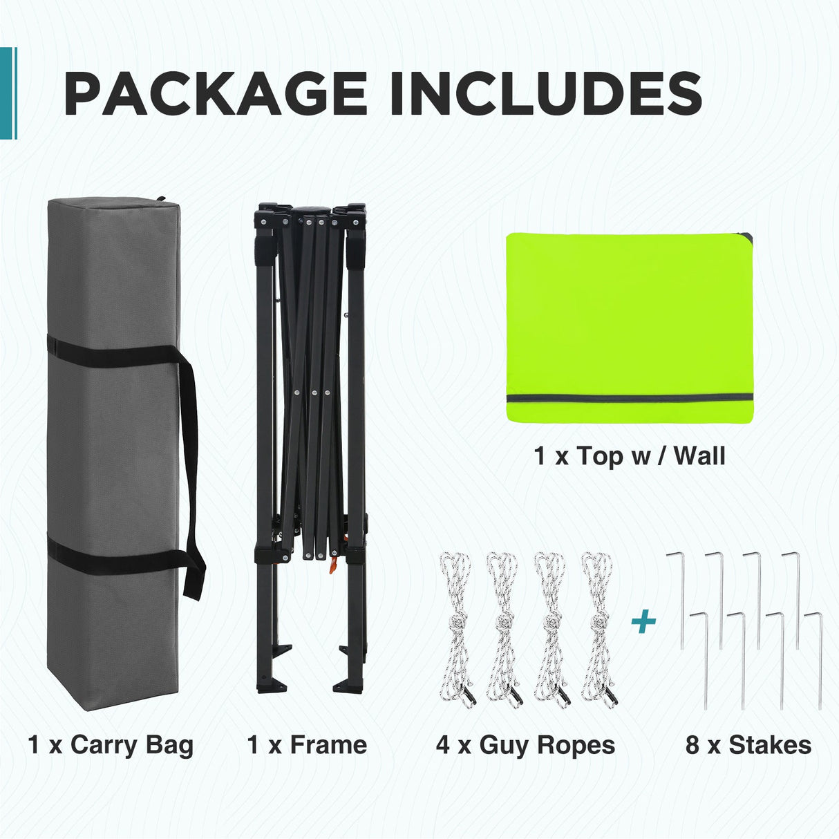 6x4 ft Instant Pop Up Canopy with Adjustable Sun Wall - Eagle Peak®