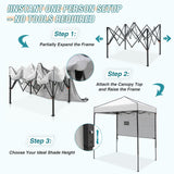 6x4 ft Instant Pop Up Canopy with Adjustable Sun Wall - Eagle Peak Custom Canopy Tent